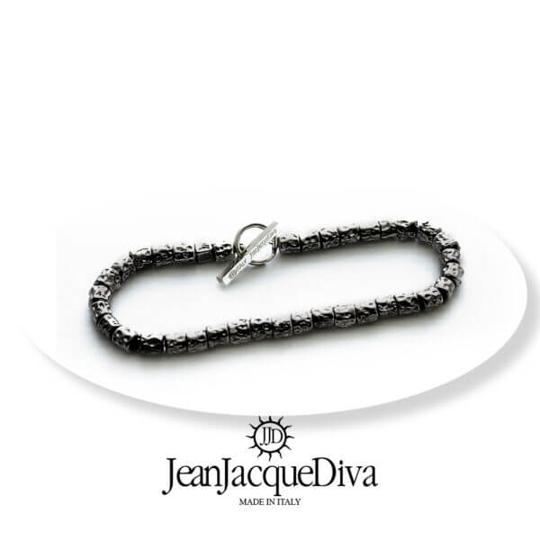 Gioielli LeiLuibracciale LeiLui con dadini martellati neri JeanJacqueDiva JJD1959