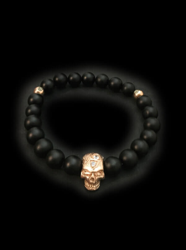 Bracciale Skull elastic rosè