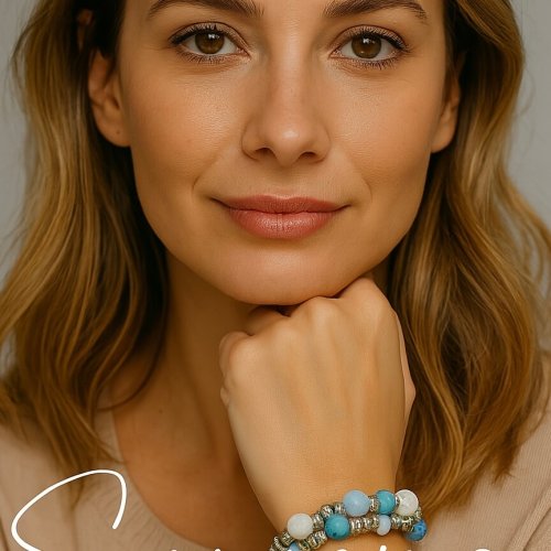 Sanremo - Bracciale in argento e pietre di tre colori